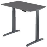 Steh-Sitz-Schreibtisch PREMIUM graphit | elektrisch h�henverstellbar | B120 x T80 cm | Graphit 