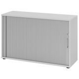 Quer-Rollladenschrank 2 Ordnerhöhen SMART | Breite 120 cm | Lichtgrau/Silber