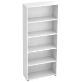 Aktenregal 5 Ordnerhöhen LIGHT | 80 cm breit | Weiß classic