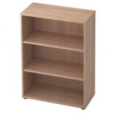 Regal 3 Ordnerhöhen COMFORT | 80 cm breit | Nussbaum hell