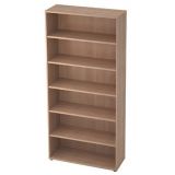 Regal 6 Ordnerhöhen COMFORT | 100 cm breit | Nussbaum hell