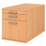 Rollcontainer COMFORT | mit Hängeregisterauszug + Utensilienauszug | Buche