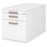 Rollcontainer COMFORT | mit Hängeregisterauszug + Utensilienauszug | Weiß classic