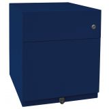 Rollcontainer aus Metall | mit Schublade + Hängergistraturauszug | Dunkelblau