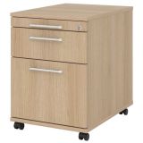 Rollcontainer PROFI | mit H�ngeregisterauszug + Utensilienauszug | Eiche