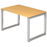 Schreibtisch RESTART | Gestell silber | 120 x 80 cm | Buche
