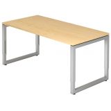 Schreibtisch RESTART | Gestell silber | 160 x 80 cm | Ahorn
