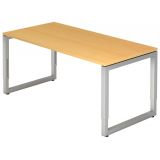 Schreibtisch RESTART | Gestell silber | 160 x 80 cm | Buche