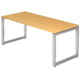 Schreibtisch RESTART | Gestell silber | 180 x 80 cm | Buche