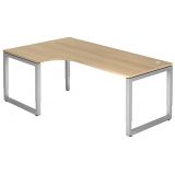 Schreibtisch RESTART | Gestell silber | 200 x 120 cm | Eiche