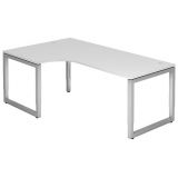Schreibtisch RESTART | Gestell silber | 200 x 120 cm | Weiß classic