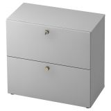 Hängeregisterschrank 2 Ordnerhöhen COMFORT | 80 cm breit | Dekor Lichtgrau