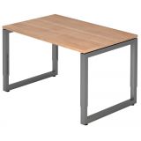 Schreibtisch RESTART | Gestell graphit | 120 x 80 cm | Nussbaum hell