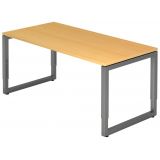 Schreibtisch RESTART | Gestell graphit | 160 x 80 cm | Buche