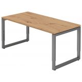 Schreibtisch RESTART | Gestell graphit | 160 x 80 cm | Eiche Rustikal