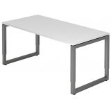 Schreibtisch RESTART | Gestell graphit | 160 x 80 cm | Weiß classic