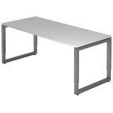Schreibtisch RESTART | Gestell graphit | 180 x 80 cm | Lichtgrau