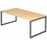 Schreibtisch RESTART | Gestell graphit | 200 x 100 cm | Ahorn