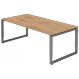 Schreibtisch RESTART | Gestell graphit | 200 x 100 cm | Eiche Rustikal