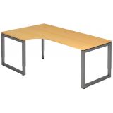 Schreibtisch RESTART | Gestell graphit | 200 x 120 cm | Buche