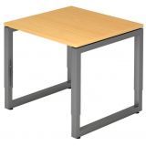 Schreibtisch RESTART | Gestell graphit | 80 x 80 cm | Buche
