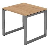 Schreibtisch RESTART | Gestell graphit | 80 x 80 cm | Eiche Rustikal