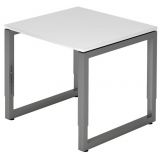 Schreibtisch RESTART | Gestell graphit | 80 x 80 cm | Wei� classic