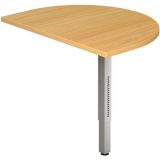 Ansatztisch 60 x 80 cm | Buche | St�tzfu� silber 