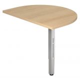 Ansatztisch 60 x 80 cm | Eiche | St�tzfu� silber