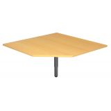 Trapezplatte 120 x 120 cm | Buche | Stützfuß graphit