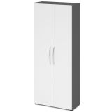 Aktenschrank 5 Ordnerh�hen LIGHT | 80 cm breit | Graphit/Wei� classic