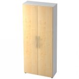 Aktenschrank 5 Ordnerh�hen LIGHT | 80 cm breit | Wei� classic/Ahorn