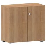 Flügeltürenschrank 2 OH COMFORT | 80 cm breit | Korpus Nussbaum hell | Front Nussbaum hell