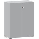 Flügeltürenschrank 3 OH COMFORT | 80 cm breit | Korpus Lichtgrau | Front Lichtgrau