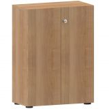 Flügeltürenschrank 3 OH COMFORT | 80 cm breit | Korpus Nussbaum hell | Front Nussbaum hell