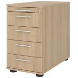 Standcontainer COMFORT | mit 4 Schüben + Utensilienauszug | Eiche