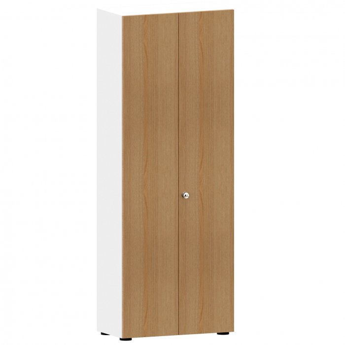 Büroschrank mit Türen 6 Ordnerhöhen | Breite 80 cm | Sockelgleiter oder