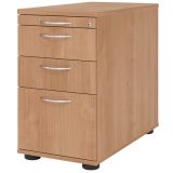Standcontainer COMFORT | mit 2 Sch�ben + H�ngeregisterauszug | Nussbaum hell