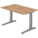 Schreibtisch SPIRIT | Gestell graphit | 120 x 80 cm | Eiche Rustikal
