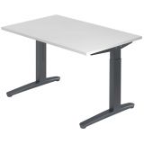 Schreibtisch SPIRIT | Gestell graphit | 120 x 80 cm | Wei� classic