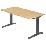 Schreibtisch SPIRIT | Gestell graphit | 160 x 80 cm | Ahorn