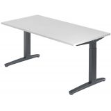 Schreibtisch SPIRIT | Gestell graphit | 160 x 80 cm | Wei� classic