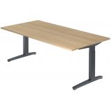 Schreibtisch SPIRIT | Gestell graphit | 200 x 100 cm | Eiche