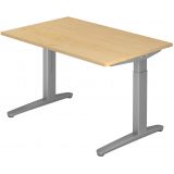 Schreibtisch SPIRIT | Gestell silber | 120 x 80 cm | Ahorn