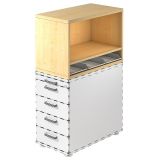 Aufsatzregal für Standcontainer COMFORT | Ahorn