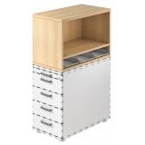 Aufsatzregal f�r Standcontainer COMFORT | Eiche 