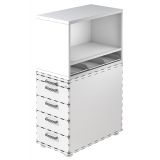 Aufsatzregal für Standcontainer COMFORT | Weiß classic