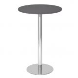 Stehtisch Rundtisch @classic | Ø 80 cm | Gestell chrom | Platte Graphit