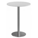 Stehtisch Rundtisch @classic | Ø 80 cm | Gestell chrom | Platte Lichtgrau