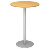 Stehtisch Rundtisch @classic | Ø 80 cm | Gestell silber | Platte Buche